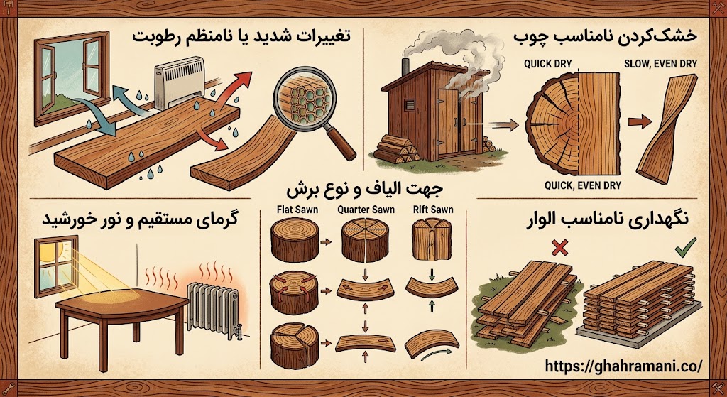 تاب برداشتن چوب